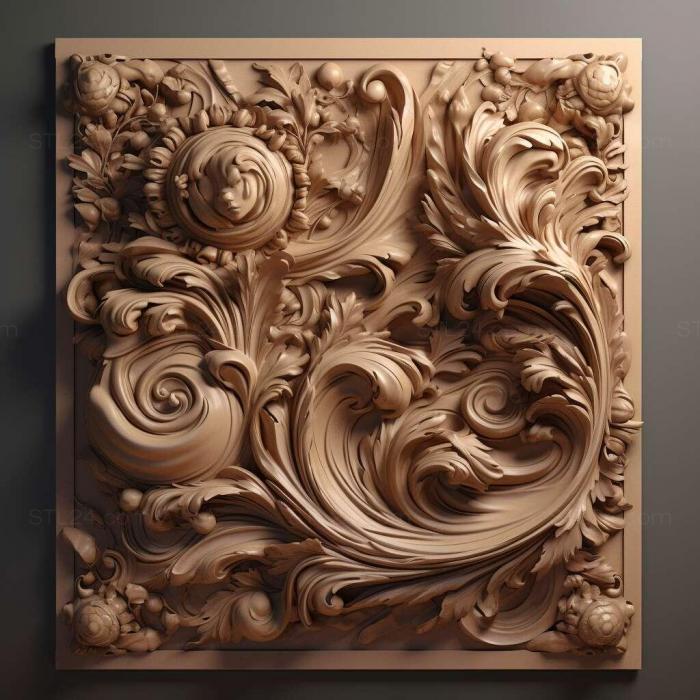 Patterns and decorations (bureau 3, PATTERN_211) 3D models for cnc